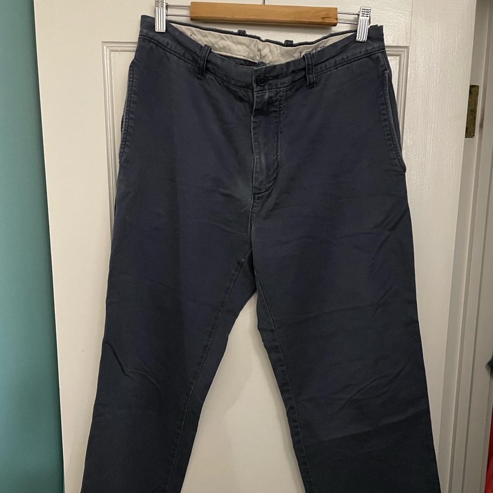 J Crew mens 32 x 30 blue chinos gently worn